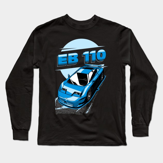 Bugatti EB 110 SkyBlu Long Sleeve T-Shirt by aredie19